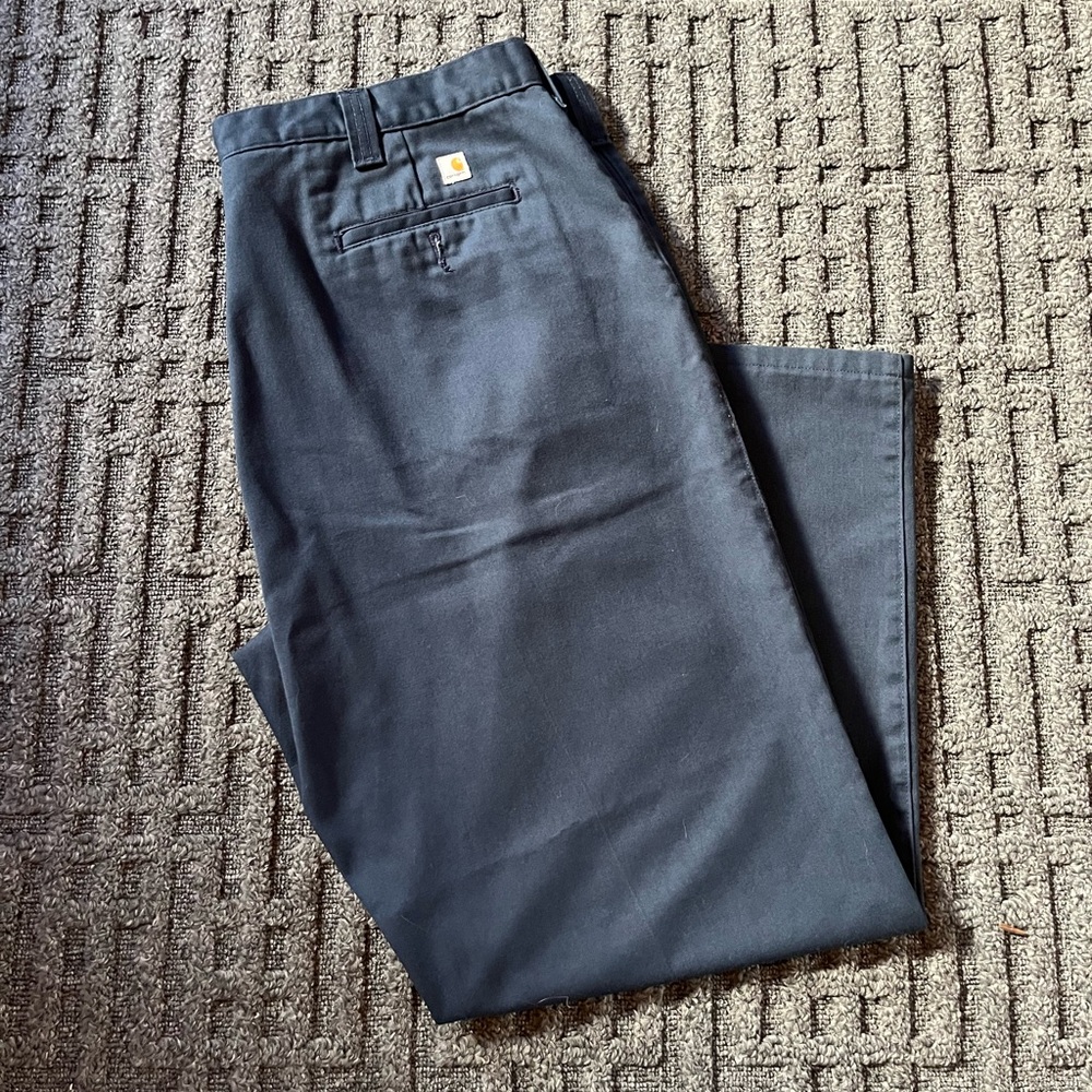 Carhartt Men's 44x34 plus sized Dark Blue carpenter jeans